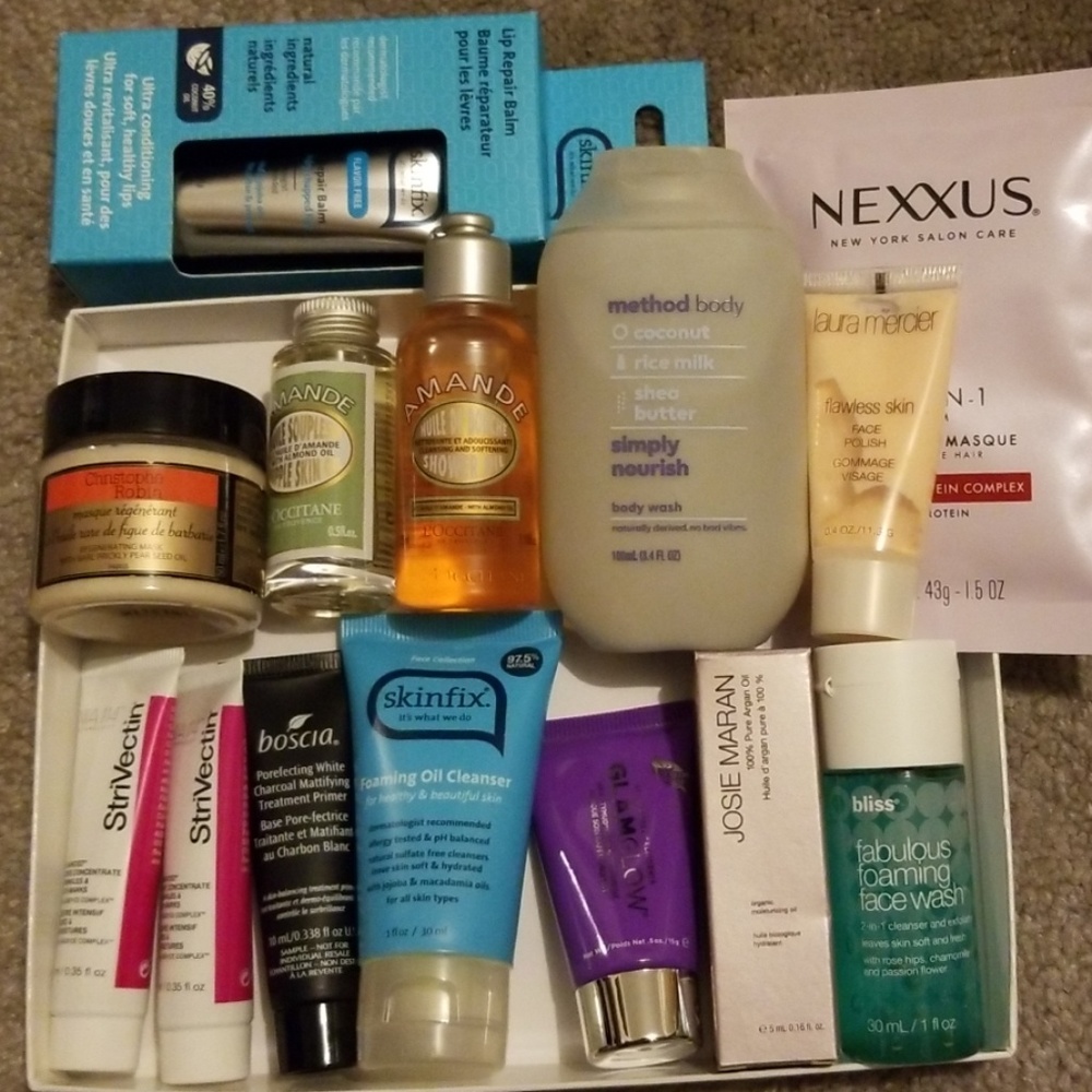 Sephora and drugstore face and body bundle